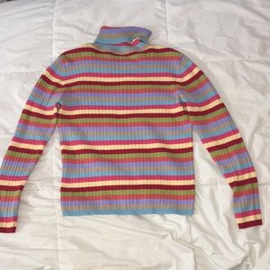 Striped Turtle Neck